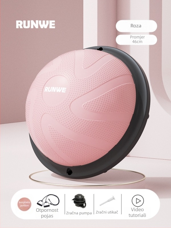 Longway Wave Speed Ball - napuhiva PVC fitness lopta za kućnu upotrebu, Pilates i trening ravnoteže, 5 kg