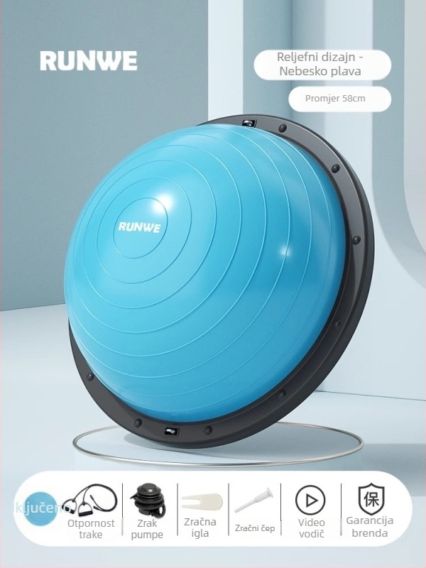 Longway Wave Speed Ball - napuhiva PVC fitness lopta za kućnu upotrebu, Pilates i trening ravnoteže, 5 kg