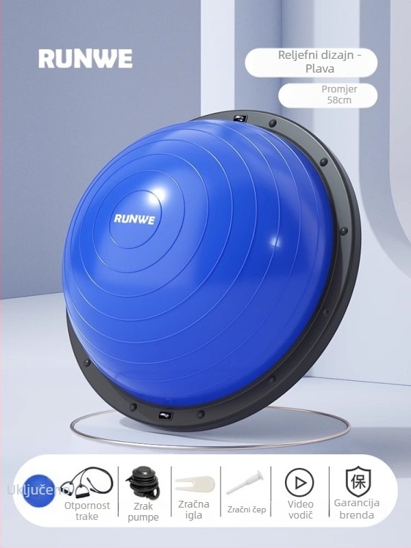 Longway Wave Speed Ball - napuhiva PVC fitness lopta za kućnu upotrebu, Pilates i trening ravnoteže, 5 kg