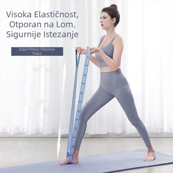 Lancini Joga elastična traka – poliester-pamučna smjesa, za Pilates treninge, segmentirano naprezanje, prilagodljiv otpor