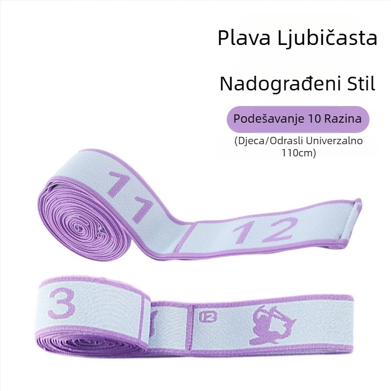 Lancini Joga elastična traka – poliester-pamučna smjesa, za Pilates treninge, segmentirano naprezanje, prilagodljiv otpor