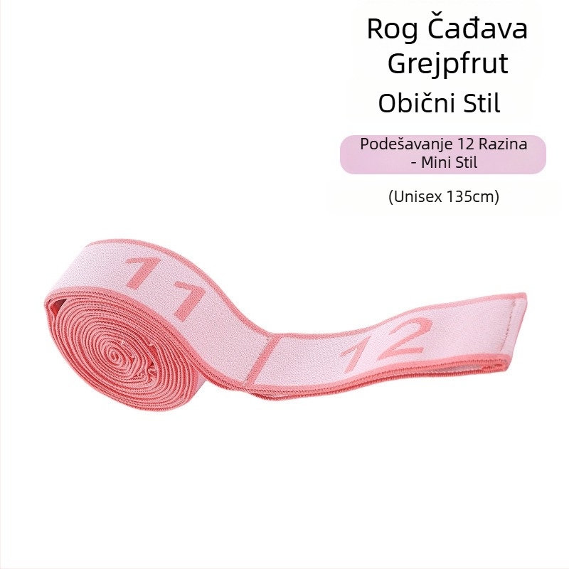 Lancini Joga elastična traka – poliester-pamučna smjesa, za Pilates treninge, segmentirano naprezanje, prilagodljiv otpor