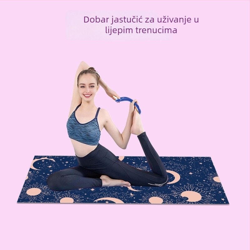 Sportski joga ručnik od mikrovlakana, 280 g, prilagodljiv s logom, tisk loga moguć, brzo suši, prenosiv, upija vlagu