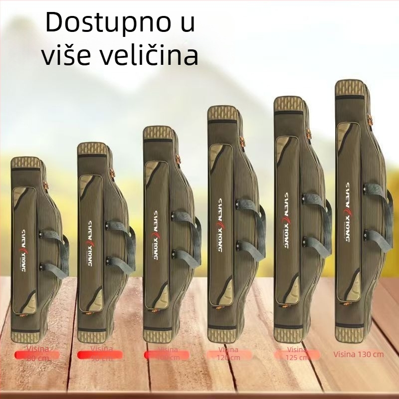 Debljena vodootporna torba za ribarske štapove, trodjelna, velika za morski ribolov