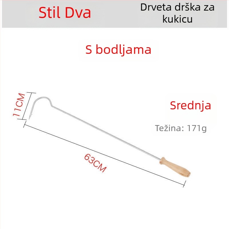 Izvlačna ribarska kuka – Fish full Pond – nehrđajući čelik
