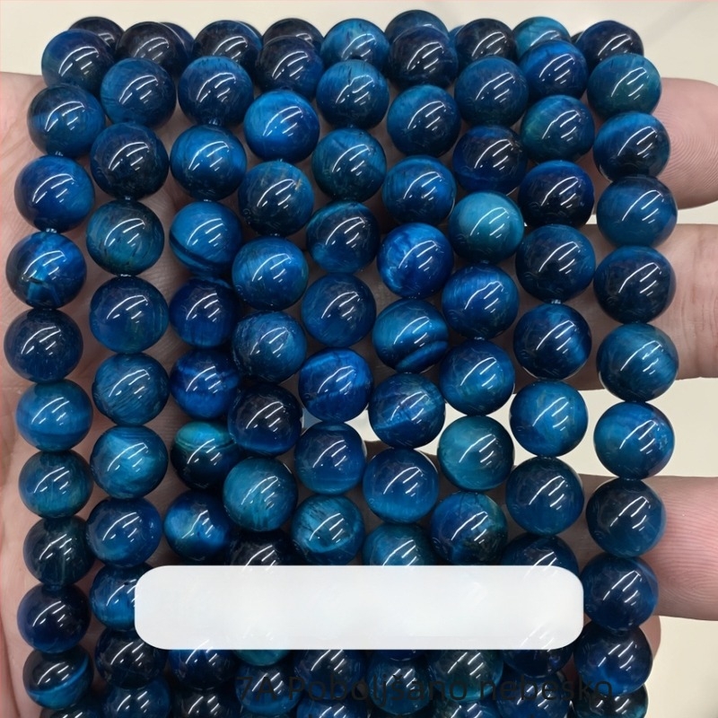 Prirodne tigrovo oko perle — okrugle slobodne perle za DIY nakit, poluproizvodi za narukvice
