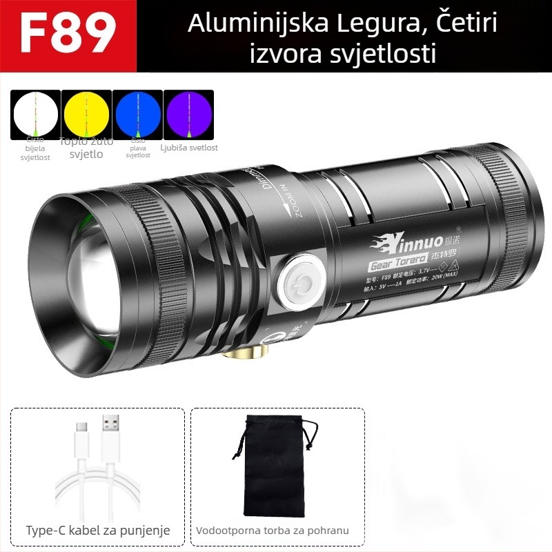 Yinnuo punjiva LED lampa za noćno pecanje