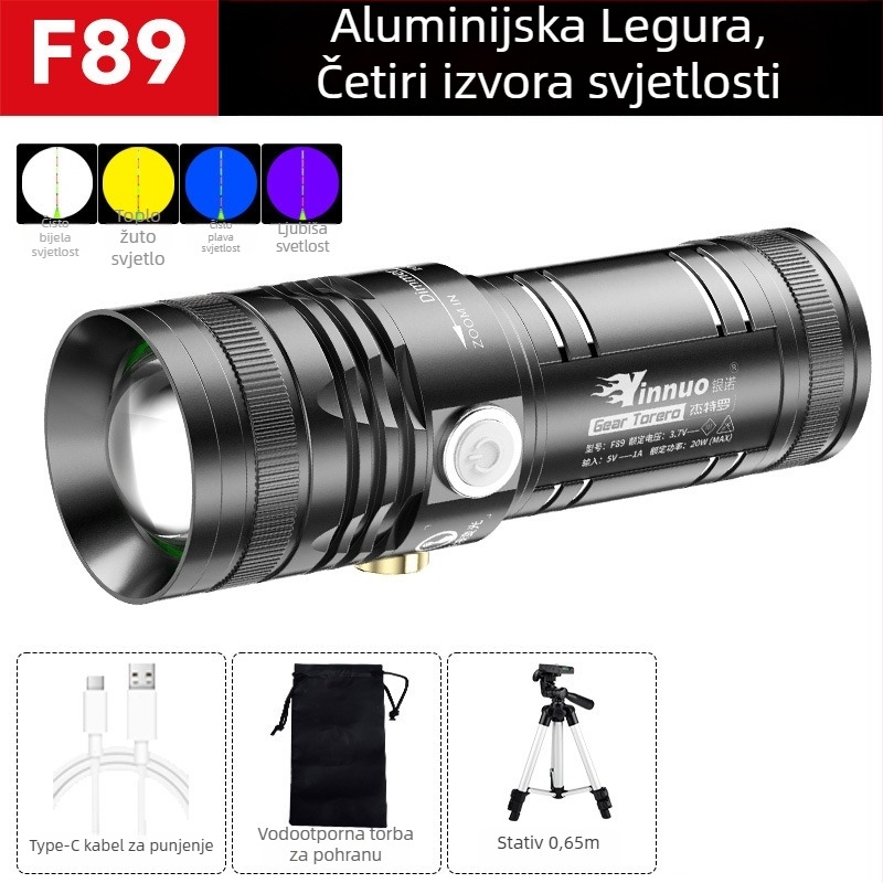 Yinnuo punjiva LED lampa za noćno pecanje