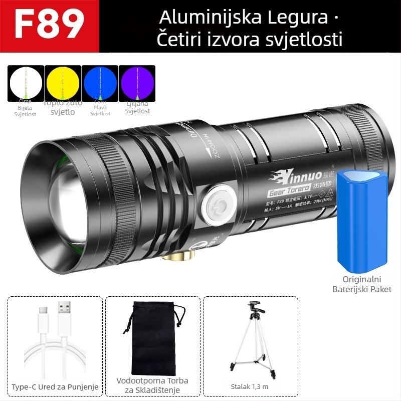 Yinnuo punjiva LED lampa za noćno pecanje