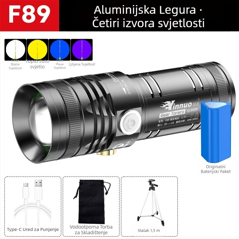 Yinnuo punjiva LED lampa za noćno pecanje