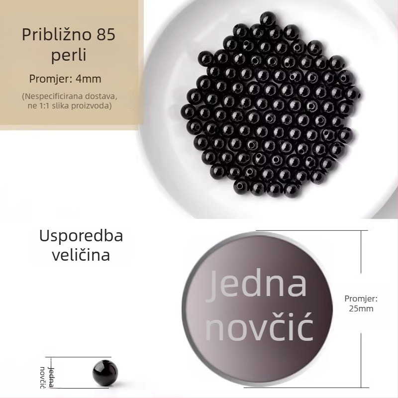 Akatne slobodne perle, polirane okrugle perle, komponente za narukvicu, Dianrun Jewelry