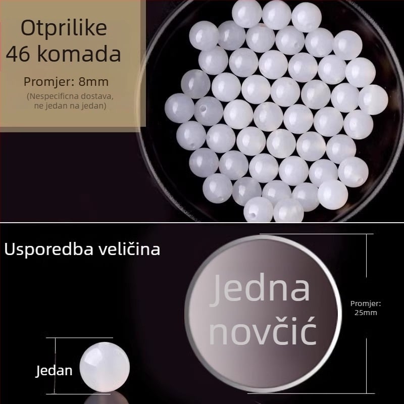Akatne slobodne perle, polirane okrugle perle, komponente za narukvicu, Dianrun Jewelry