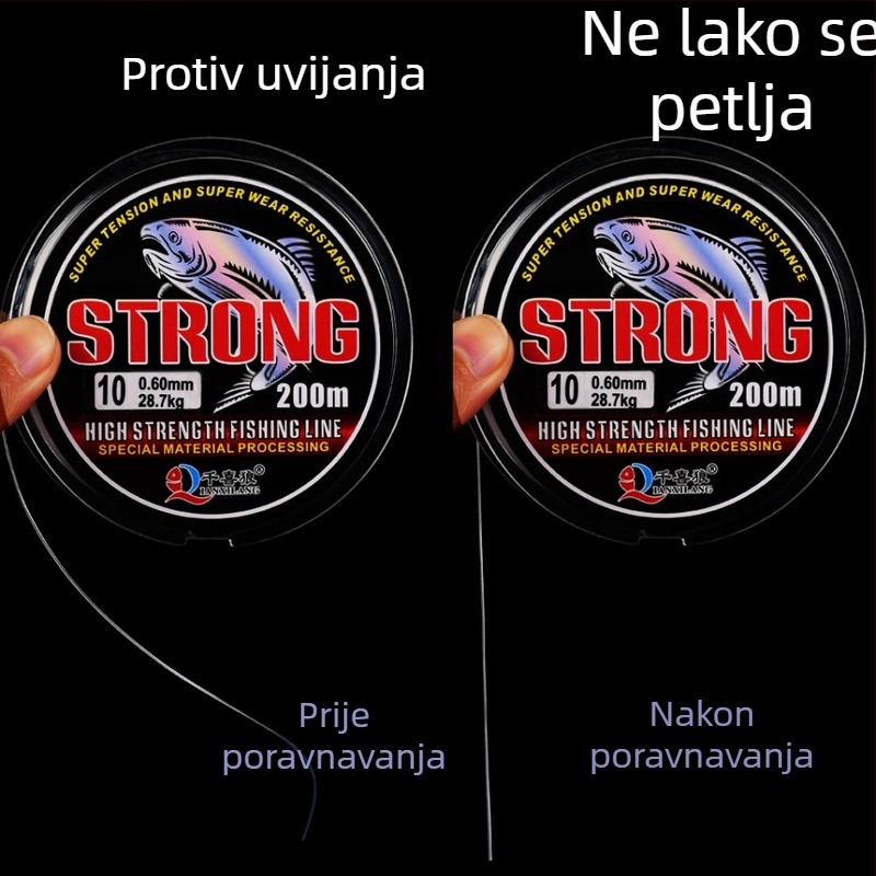 Yaoxin glavna najlon linija za ribolov — nosivost 7,5 kg, linija za ribolov