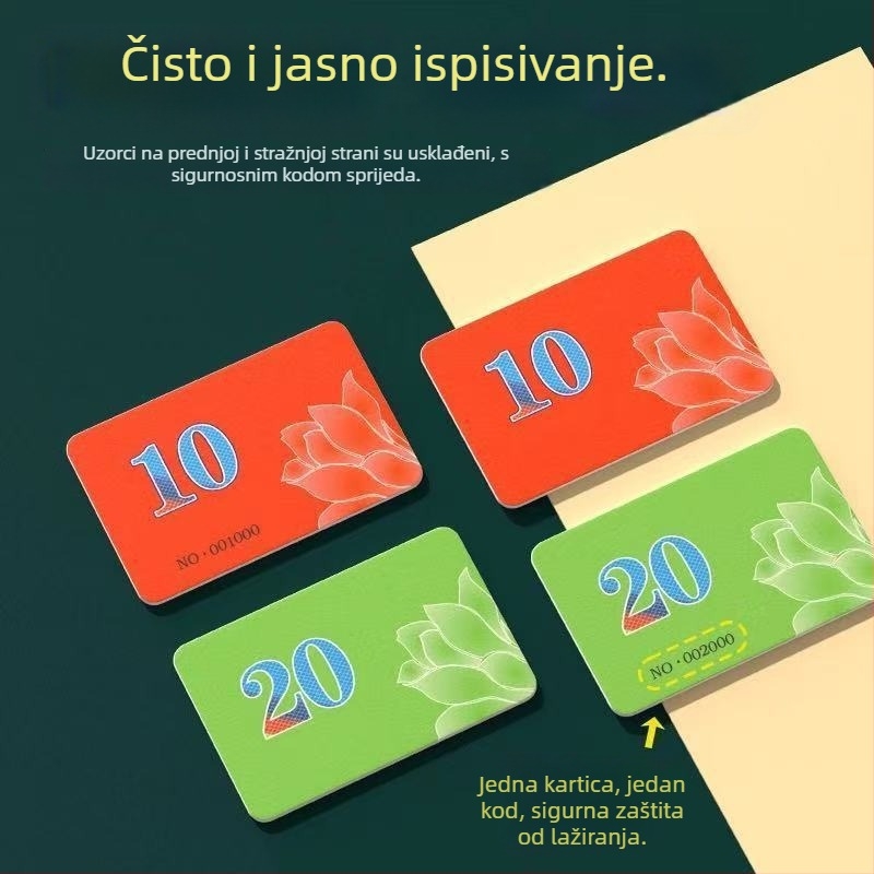 Mahjong čip kartica - melamin, 1 kom, bez prilagodbe, vodootporna, za druge igre s loptom
