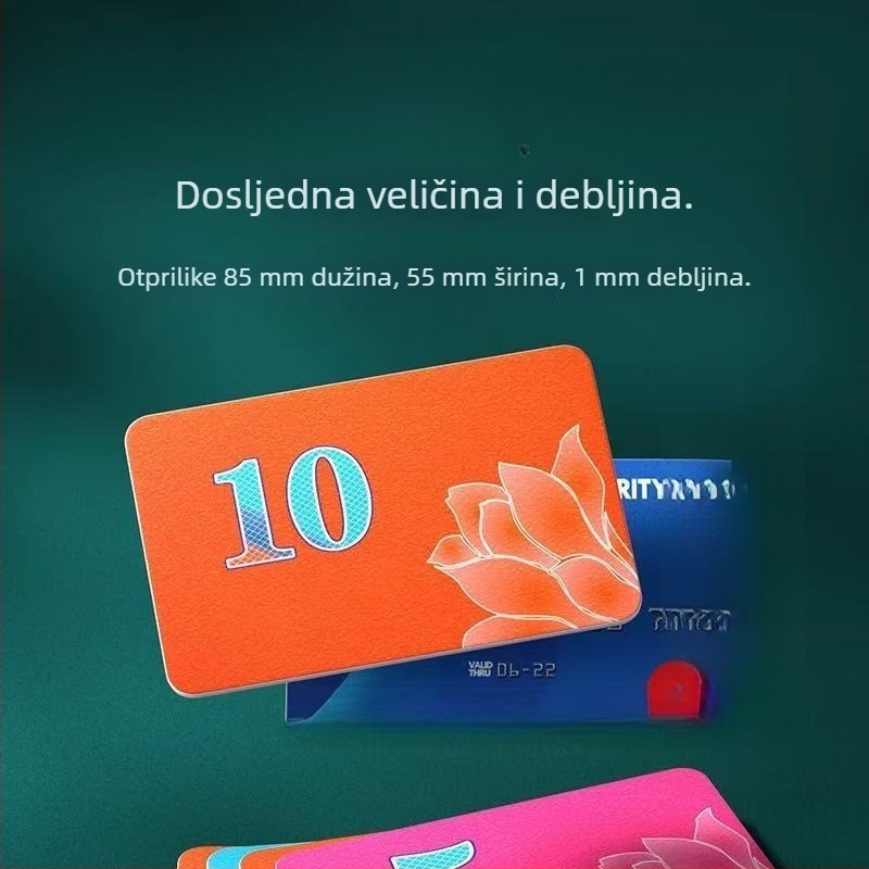 Mahjong čip kartica - melamin, 1 kom, bez prilagodbe, vodootporna, za druge igre s loptom