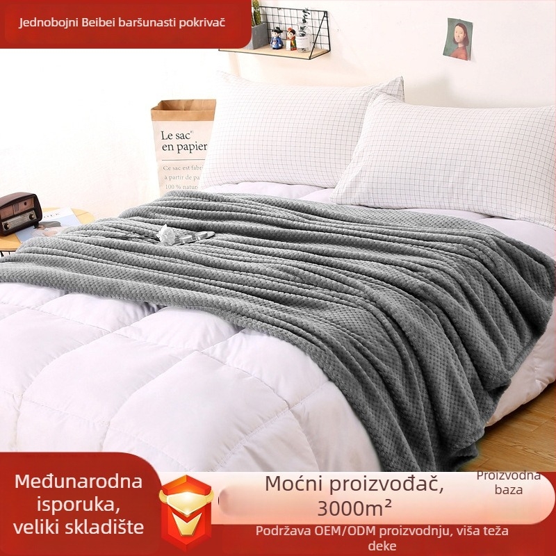 Koral fleece deka, poliester 300 g/m², proljeće-jesen, skupljanje 3-5%, prilagodljiva obrada