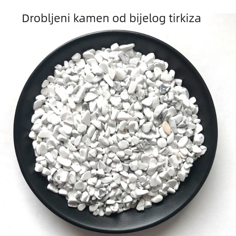Prirodni kristalni šljunak 3-5 mm za uređenje vrta – bijeli, žuti i ružičasti ametist i ahat