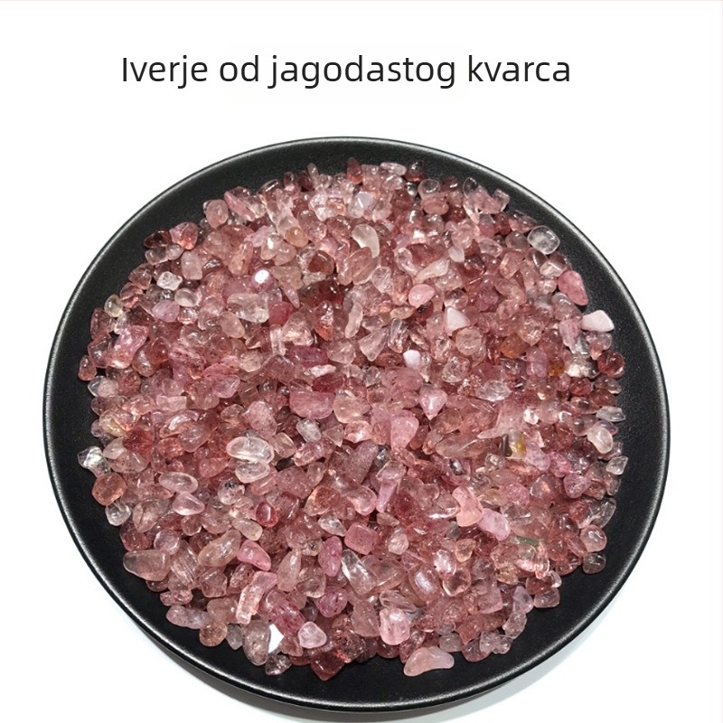 Prirodni kristalni šljunak 3-5 mm za uređenje vrta – bijeli, žuti i ružičasti ametist i ahat