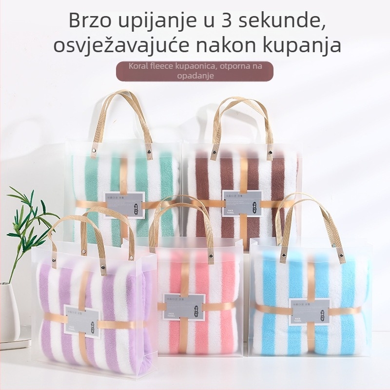 Kupaći ručnik od mikrovlakana, koralni baršun, 150D, ravna tkanina, bez dlačica, prilagodljiv