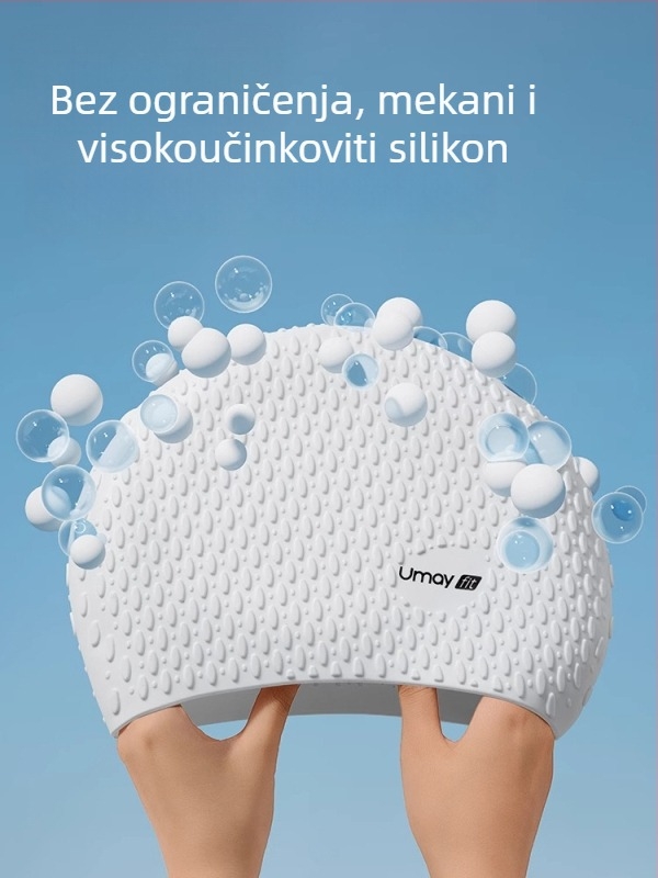 Yumei silikonska kapa za plivanje, vodootporna zaštita ušiju, za odrasle, pogodna za plivanje i vodne sportove