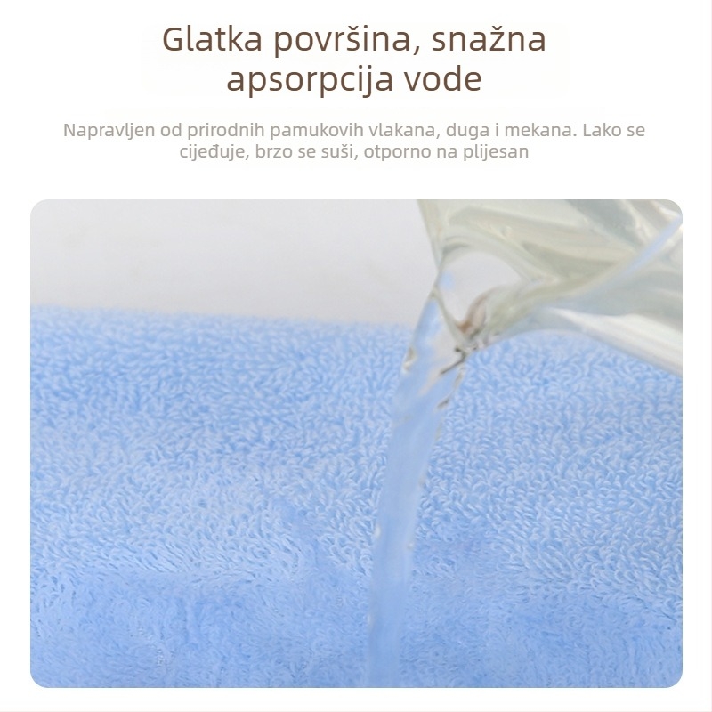 Set ručnika za lice – poklon, od 100% pamuka, 32s pređa, težina 100–120 g, šivenje i ravno tkanje