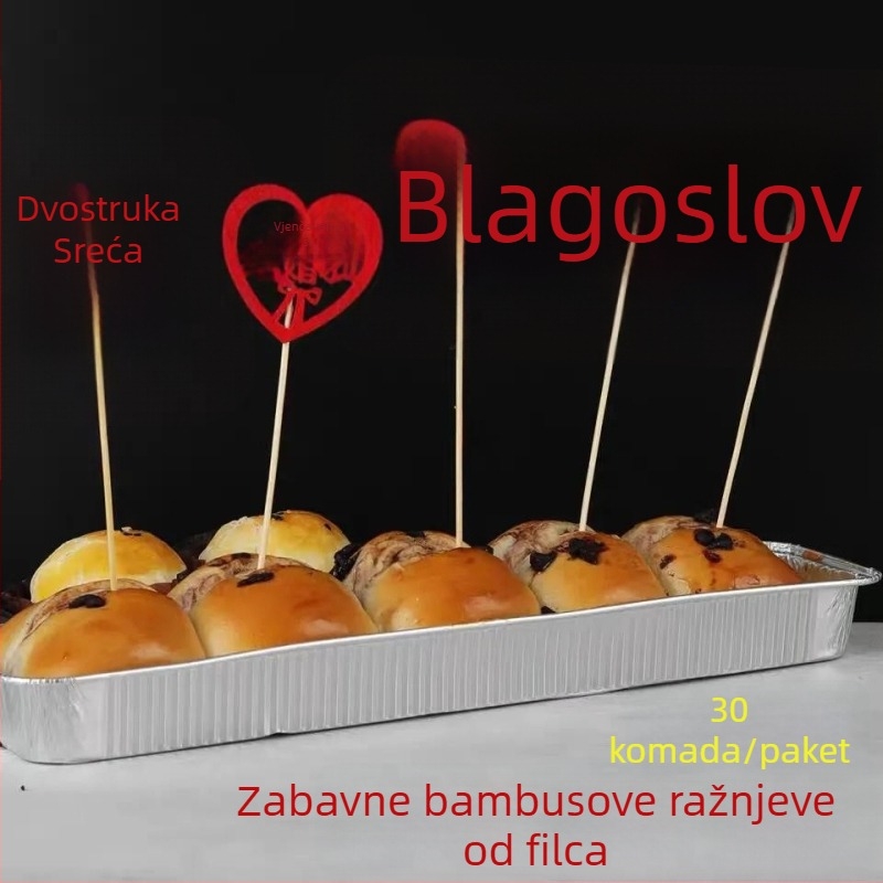 Dekorativni bambus štapići za vjenčanje i banket, platnena obloga, PP vrećica pakiranje, String Red branda, izdanje Kineskog dana zaljubljenih