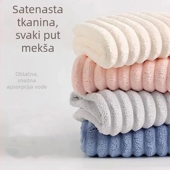 Suha kapa za kosu za žene, upija vodu, dvostruki sloj turbana, koralni flis materijal, 150D pređa, šest-nitno tkanje, težina ispod 30 g