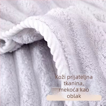 Suha kapa za kosu za žene, upija vodu, dvostruki sloj turbana, koralni flis materijal, 150D pređa, šest-nitno tkanje, težina ispod 30 g