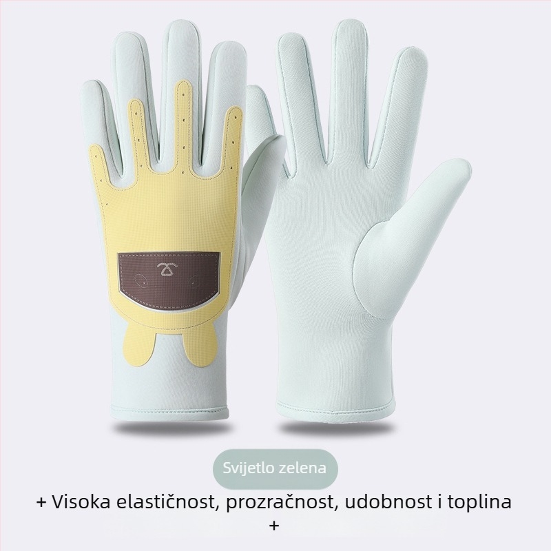 Dječje zimske rukavice za vožnju bicikla, s flis podstavom, vjetrootporne, otporne na hladnoću, za dob 6-10 godina