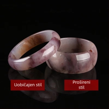 Narukvica od prirodnog jadeita s geometrijskim oblikom, brušena i polirana površina, mogućnost prilagodbe