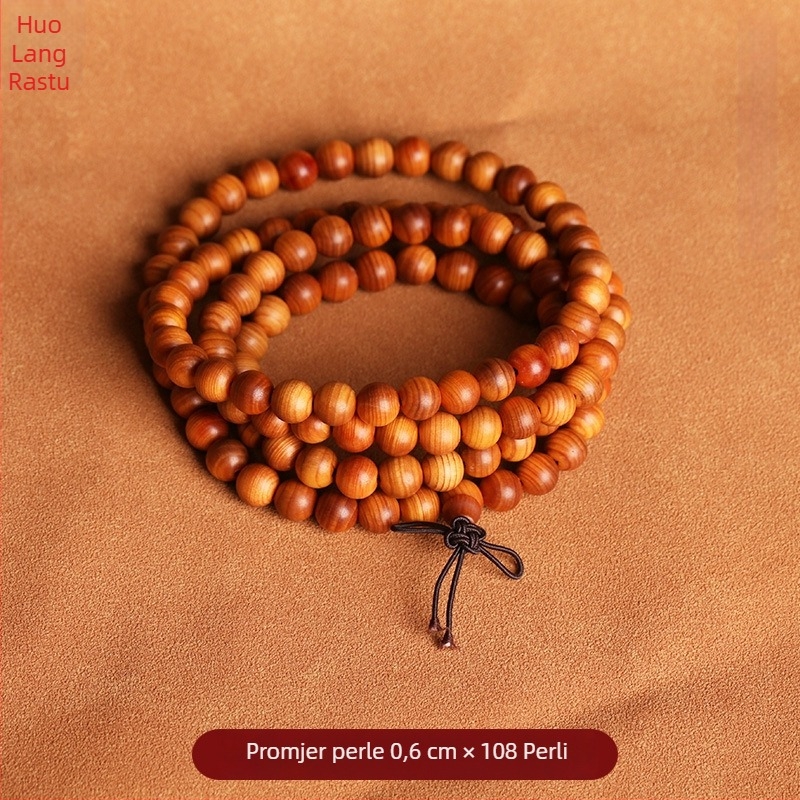 Narukvica od tuje – retro, unisex, ručno izrađena, 108 perli