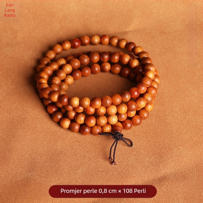 Narukvica od tuje – retro, unisex, ručno izrađena, 108 perli