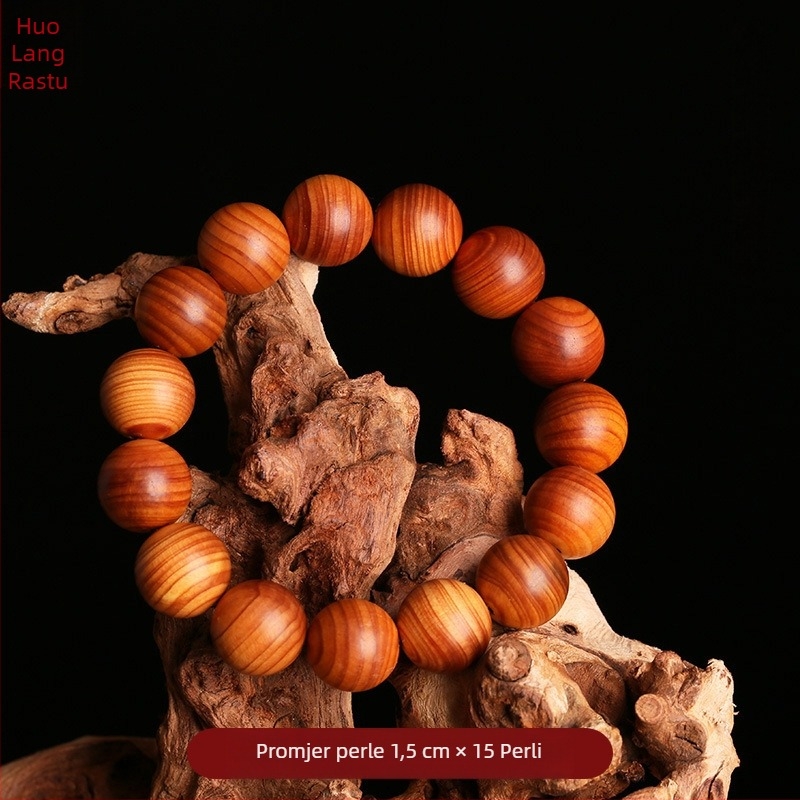 Narukvica od tuje – retro, unisex, ručno izrađena, 108 perli