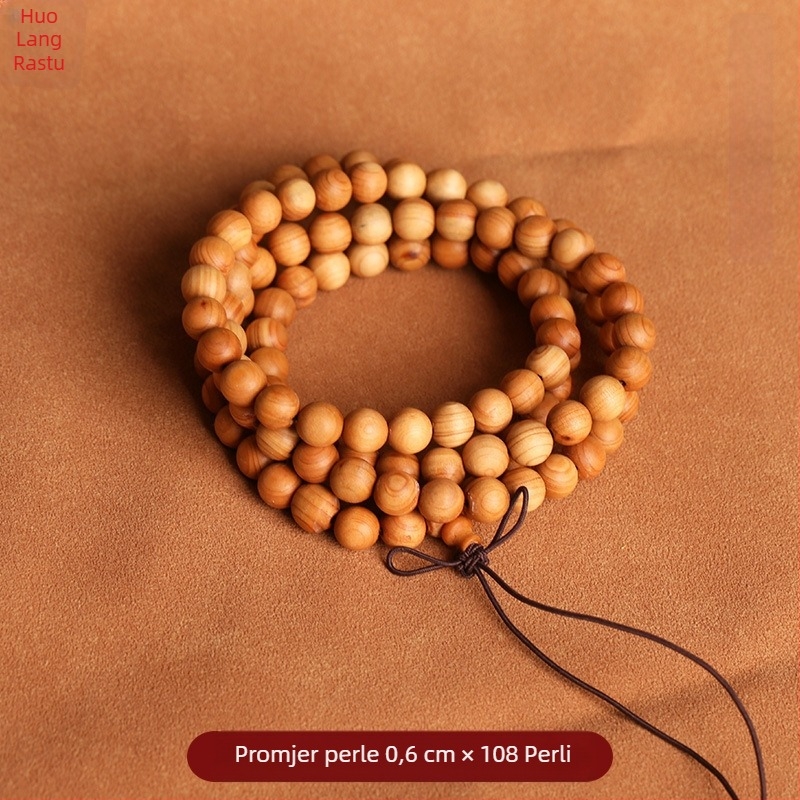 Narukvica od tuje – retro, unisex, ručno izrađena, 108 perli