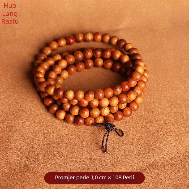 Narukvica od tuje – retro, unisex, ručno izrađena, 108 perli