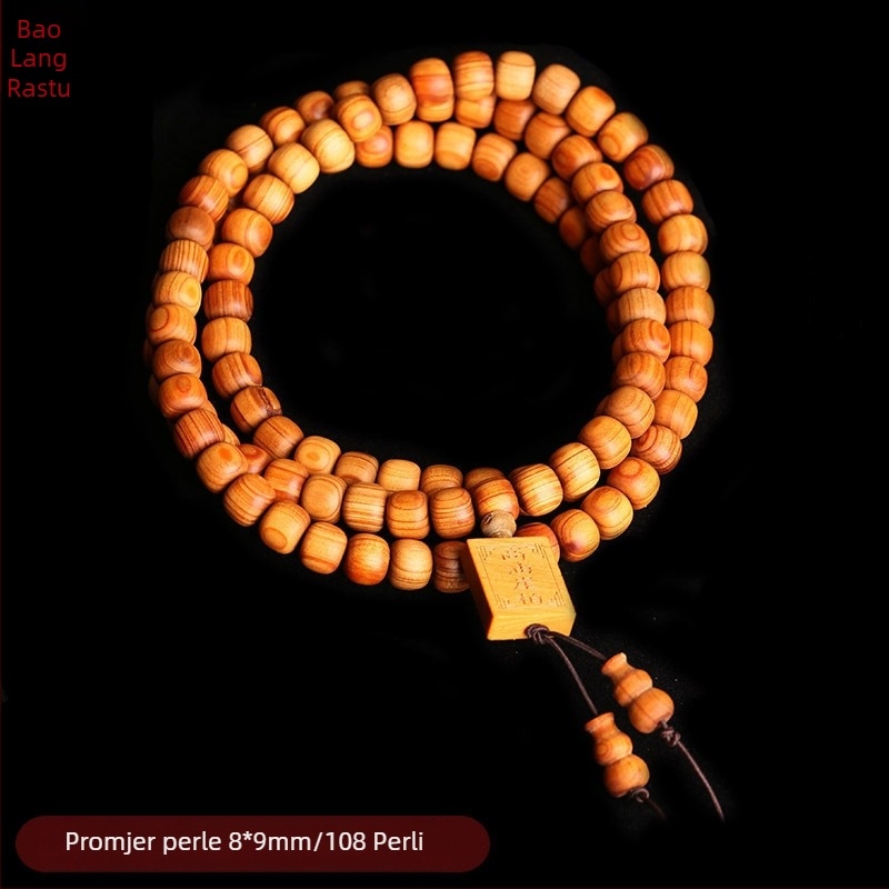 Narukvica od tuje – retro, unisex, ručno izrađena, 108 perli