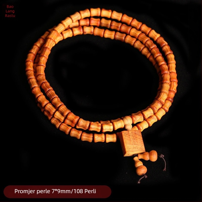 Narukvica od tuje – retro, unisex, ručno izrađena, 108 perli