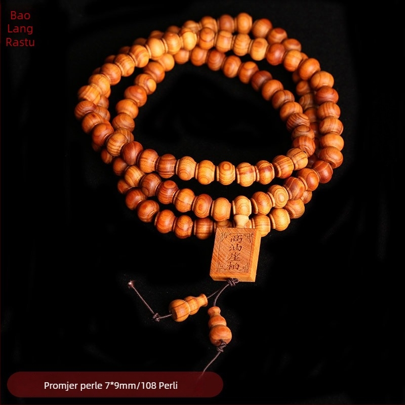 Narukvica od tuje – retro, unisex, ručno izrađena, 108 perli