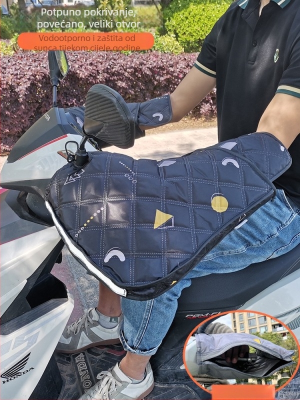 Velike rukavice za električni motocikl s UV zaštitom, vodootporne i vjetrozaštitne navlake za ručke proljeće i jesen — Brand Unique; Materijal: Drugo; Uvoz: Ne; Upotreba: rukavice za bicikl