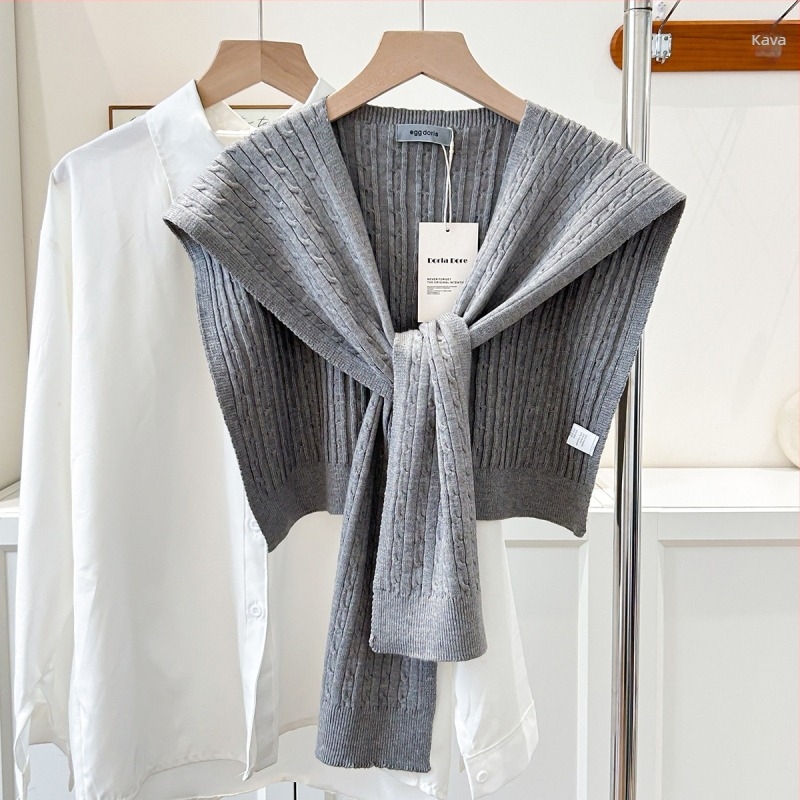 Pleteni šal, jednobojni uzorak, širina 45 cm, zadržava toplinu