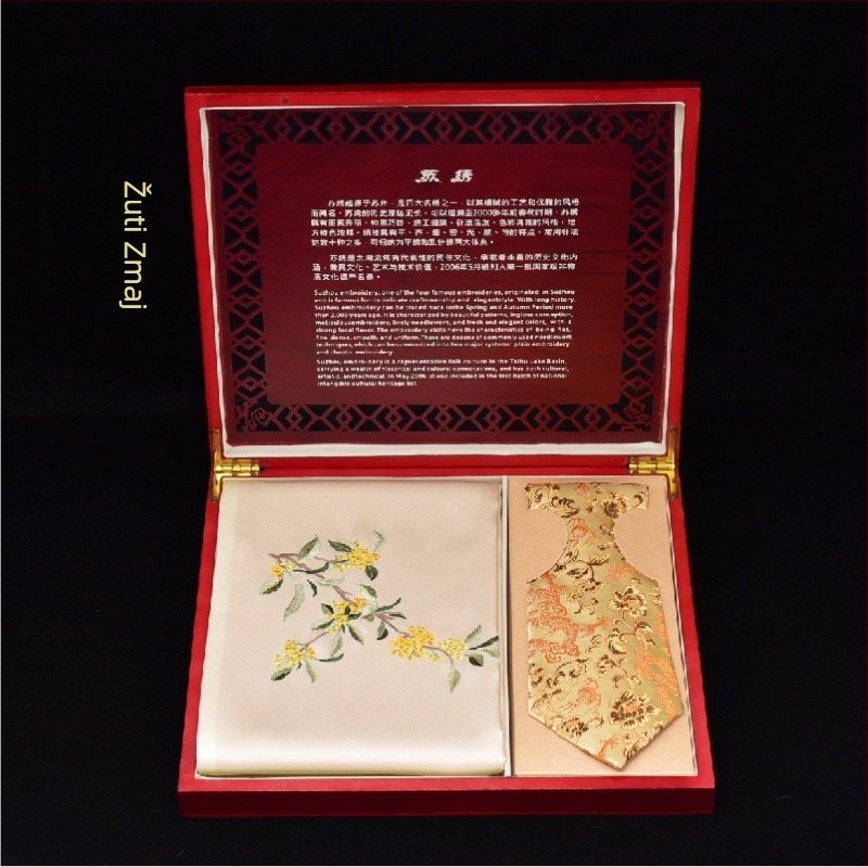 Šal od svile s izvezenim detaljima, 100% svila, kineski stil, umjetnički vintage, marka Shuo yi, kod ZS001