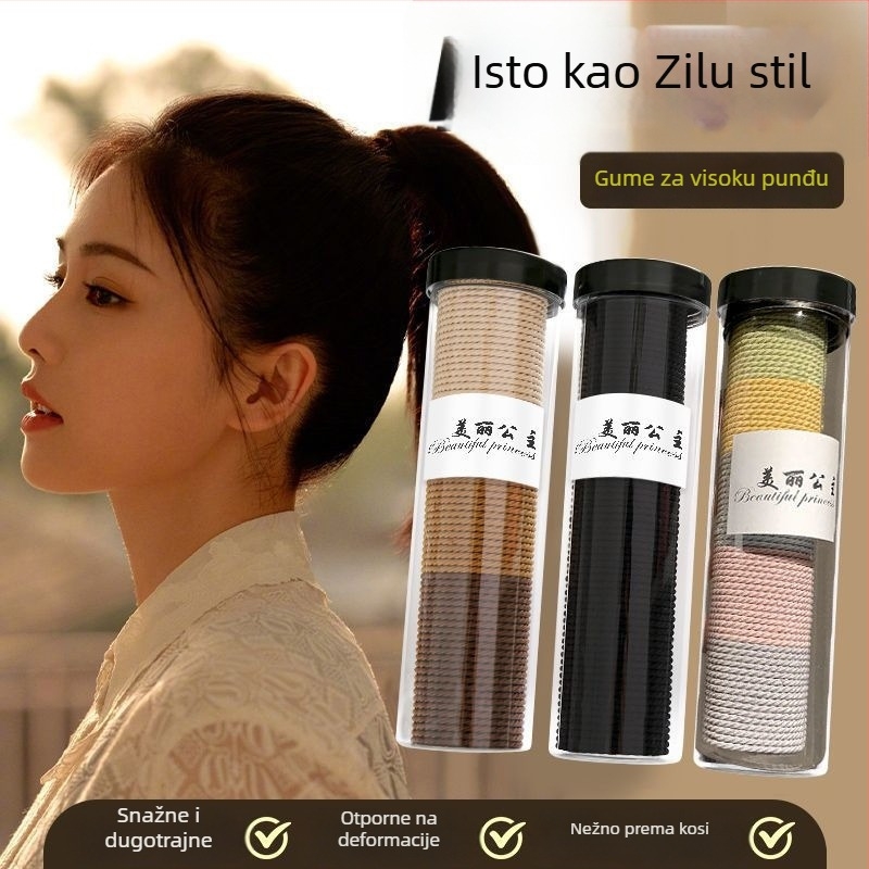 Elastični gumeni za kosu za djecu, neklizajući, visoka elastičnost i izdržljiv, dodatak za učvršćivanje kose s motivom biljaka i cvijeća, materijal guma, proljeće 2025