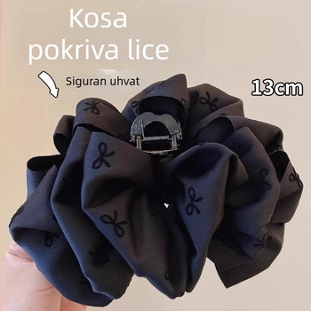 Klip za kosu s balonom mašnicom, ručno izrađen, tip zatvarača: klipsa, materijali: tkanina, akril, mreža