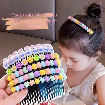 Dječji ukosnica za kosu sa srcem - metalni klips u crtani stilu (ručna izrada, dodatak za glavu)