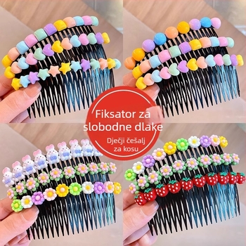 Dječji ukosnica za kosu sa srcem - metalni klips u crtani stilu (ručna izrada, dodatak za glavu)