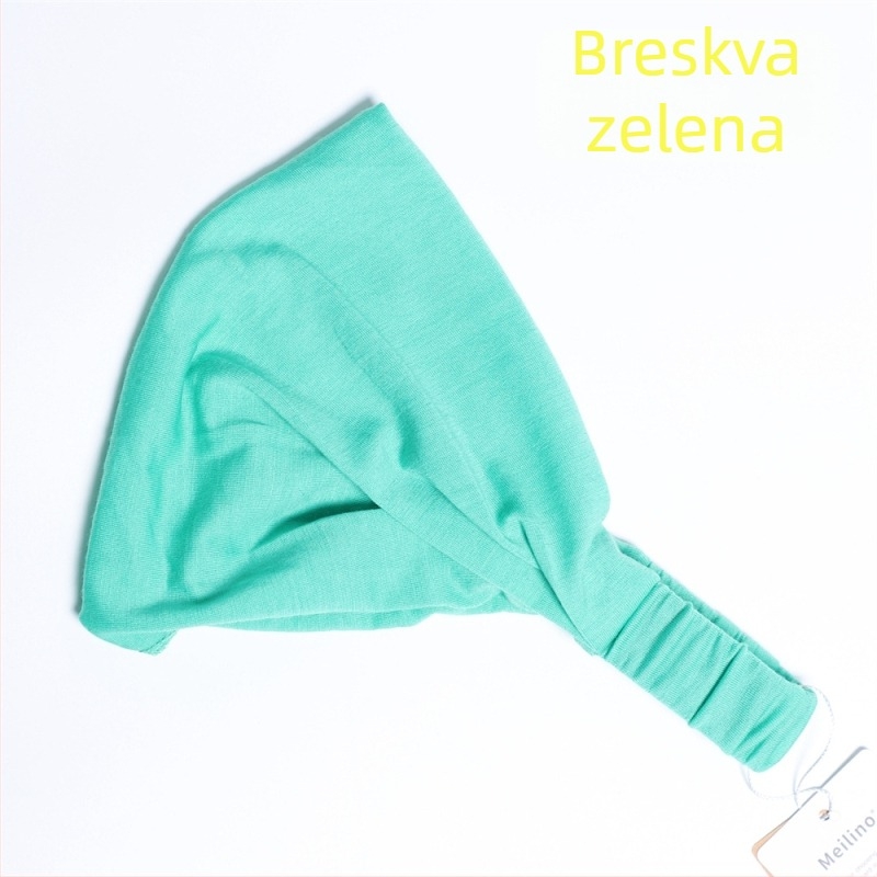 Ženska traka za glavu od merino vune, upija znoj za sportske aktivnosti na otvorenom: biciklizam, trčanje, joga i planinarenje, geometrijski karirani uzorak, model H13