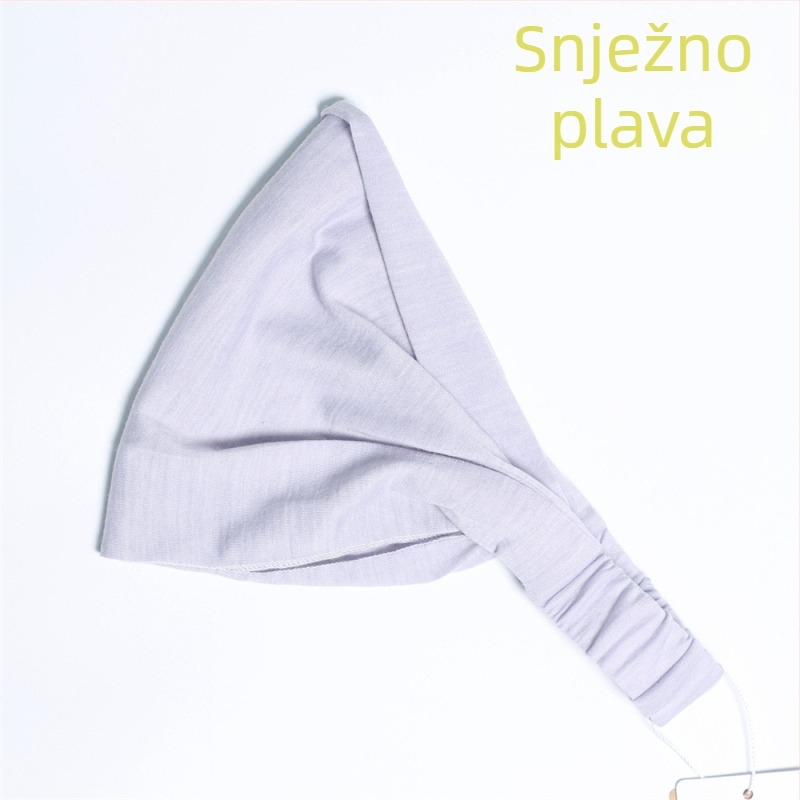 Ženska traka za glavu od merino vune, upija znoj za sportske aktivnosti na otvorenom: biciklizam, trčanje, joga i planinarenje, geometrijski karirani uzorak, model H13