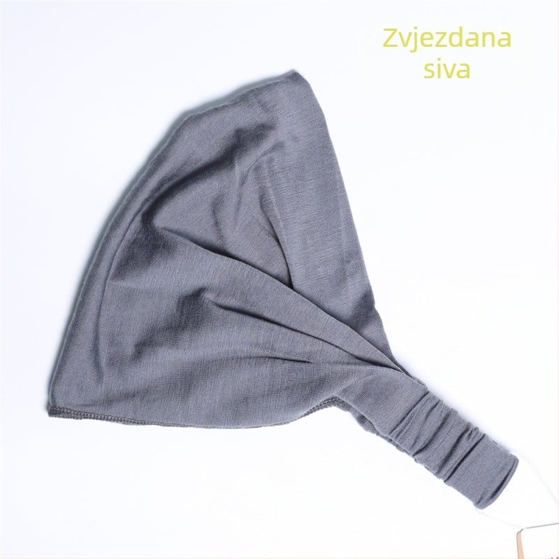 Ženska traka za glavu od merino vune, upija znoj za sportske aktivnosti na otvorenom: biciklizam, trčanje, joga i planinarenje, geometrijski karirani uzorak, model H13