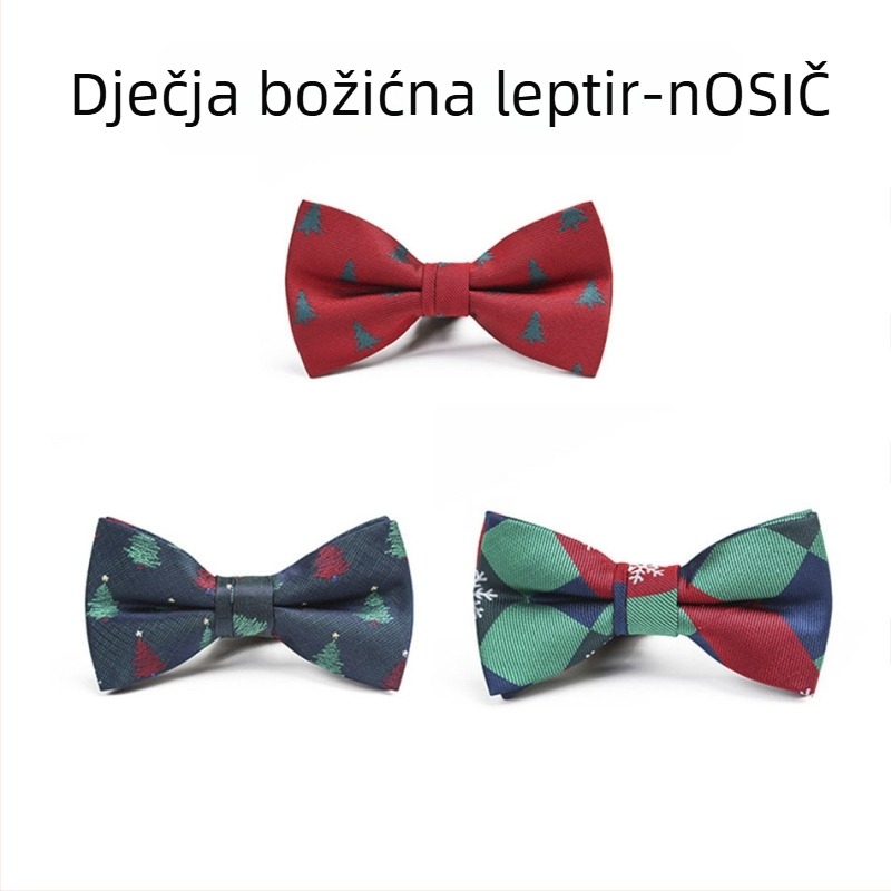 Dječji leptir-mašna za ovratnik s karikaturalnim uzorkom, poliester vlakno, ploski vrh