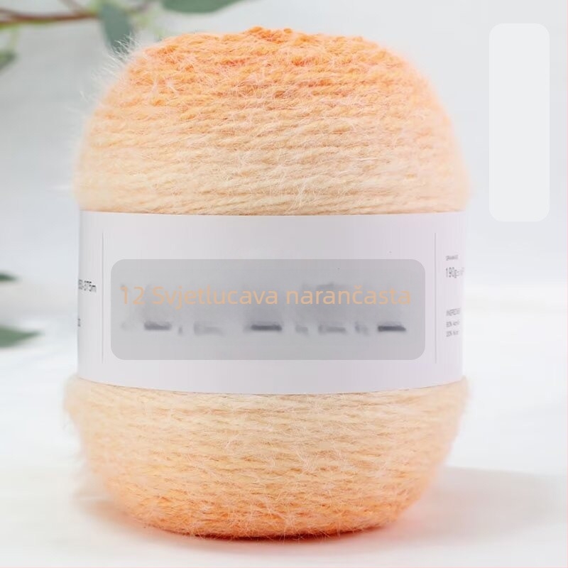 Priča za deke s gradientnim dizajnom, Semi-worsted, ball yarn konac za ručno pletenje, alias Cake line, brand Also Warm